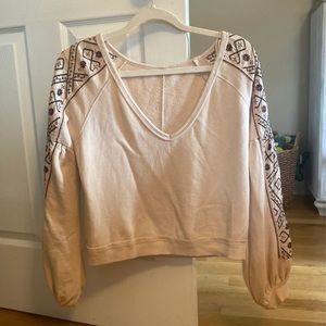 Free people l cropped sweater